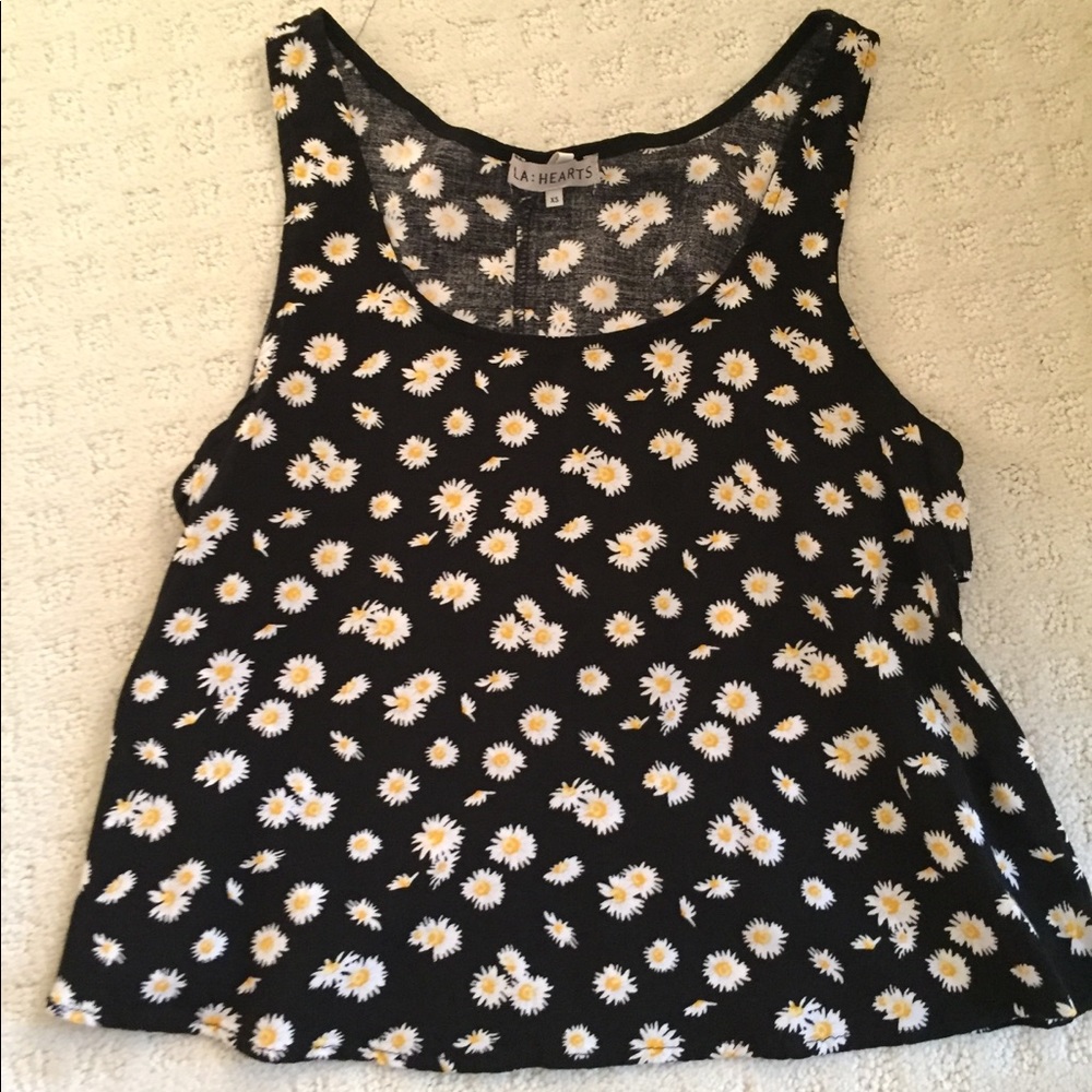 Black top with flowers